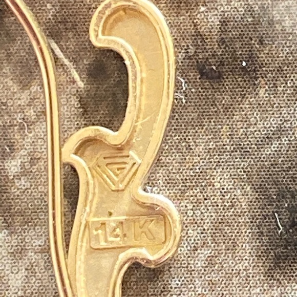 Sterling silver and Gold necklace with pendant - Picture 4 of 4